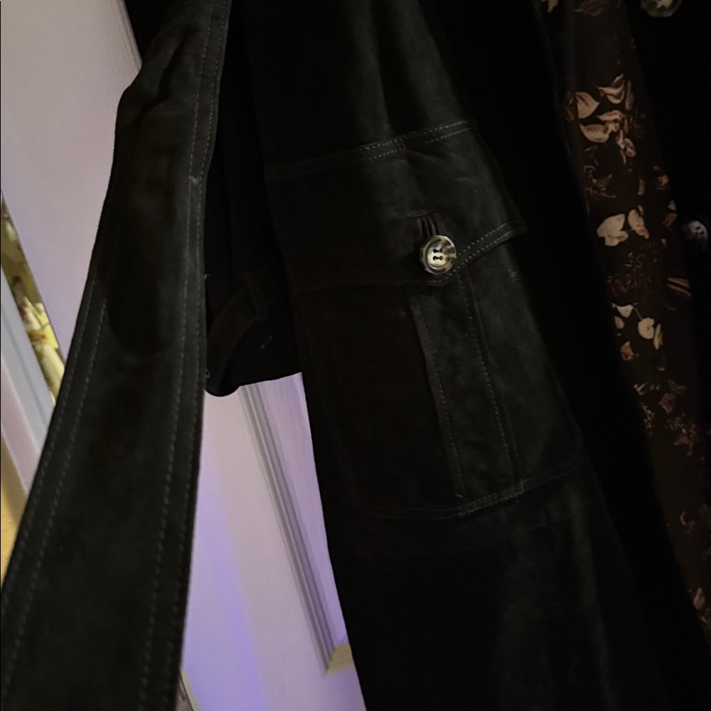 We The Free people Black sueded goat Leather Jacket - Picture 3 of 9